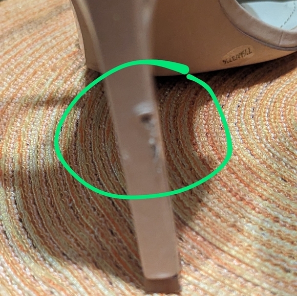 BCBGeneration Cayce 7.5 M Beige Patent Open Toe Sandals Ankle Cuff Stiletto New - Picture 15 of 16